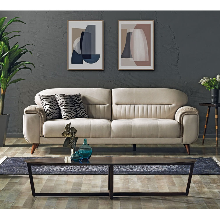 Corrigan Studio® Microfiber/Microsuede 92'' Pillow Top Arm Sofa Bed